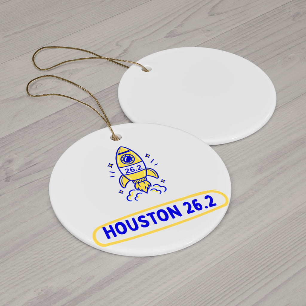 Houston 26.2 Rocket | Marathon Christmas Ornament