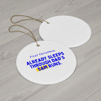 First Christmas running family ornament, view 2