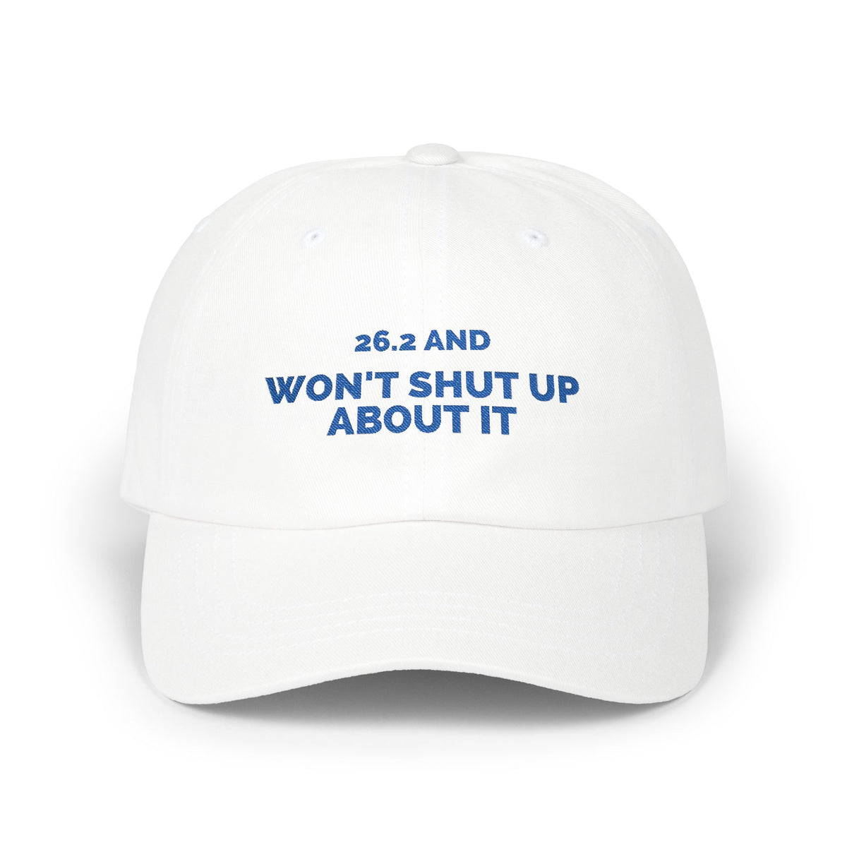 26.2 and Won't Shut Up About It embroidered marathon dad hat by Run & Tell