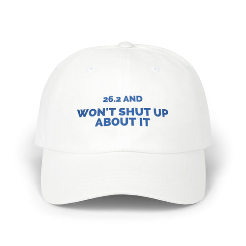 26.2 and Won't Shut Up About It embroidered marathon dad hat by Run & Tell