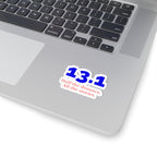 13.1: Half the Distance. All the Stories. half marathon kiss-cut sticker, alternate view 5