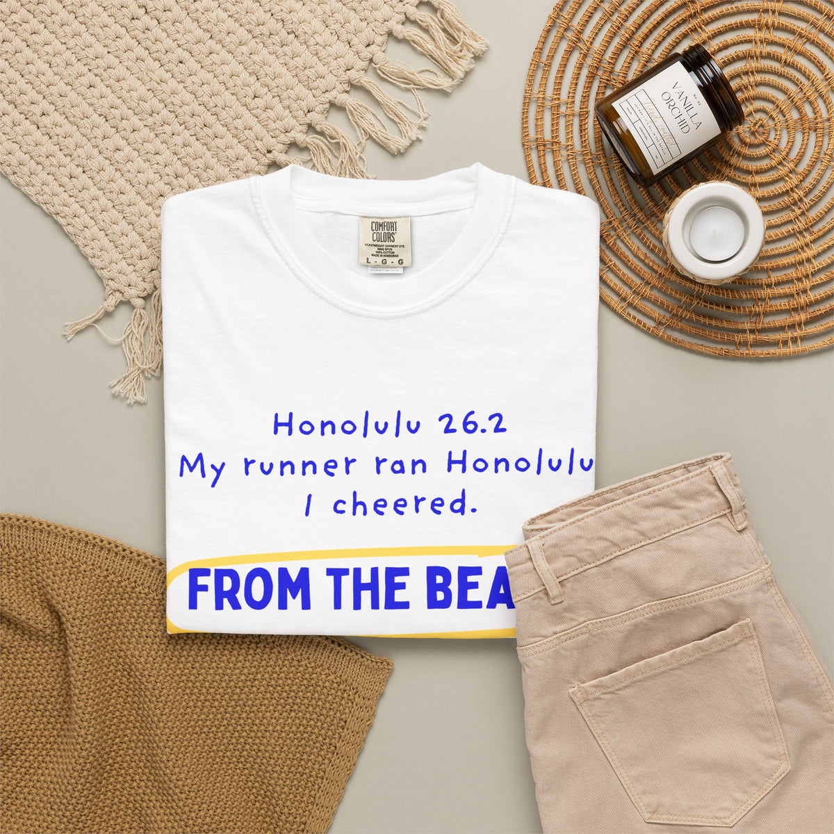 My Runner Ran Honolulu, I Cheered From the Beach | Marathon Partner T-Shirt
