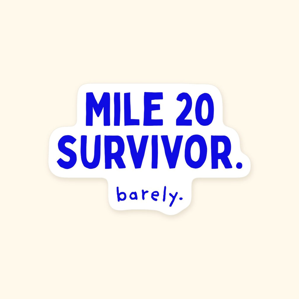 Mile 20 Survivor kiss-cut sticker, product photo