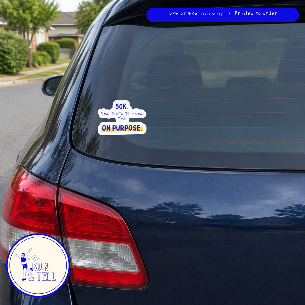 50K, Yes That's 31 Miles, Yes On Purpose | 50K Ultra Vinyl Car Decal